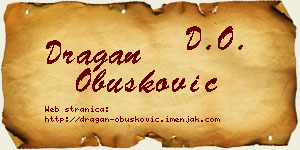 Dragan Obušković vizit kartica